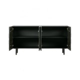 SIDEBOARD ABSTRACT CARVING BLACK 160 - CABINETS, SHELVES